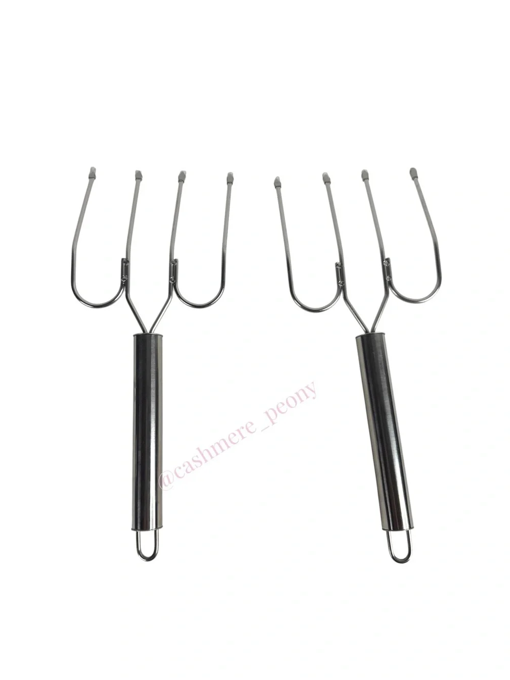 Norpro Stainless Steel Set of Turkey Roast Ham BBQ Cooking Wide Prongs Lifters